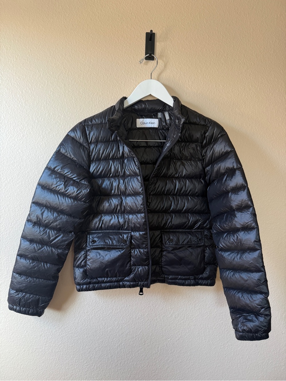 Calvin Klein Women's Black Quilted Packable Puffer Jacket